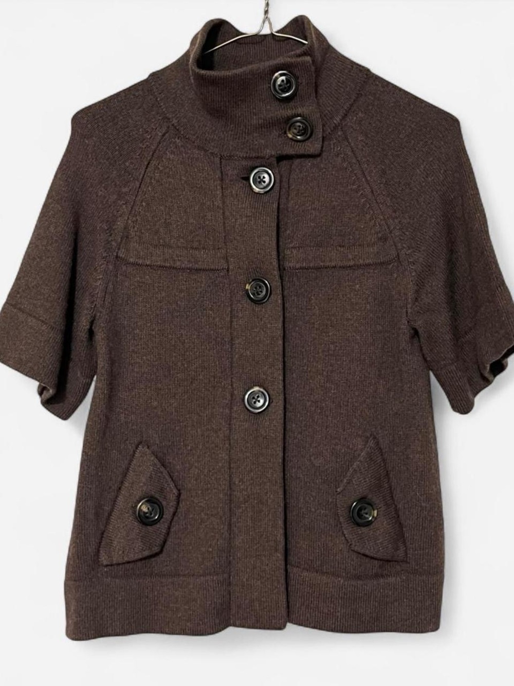 Banana Republic Merino Wool Button Up Sweater | Brown | Size XS
